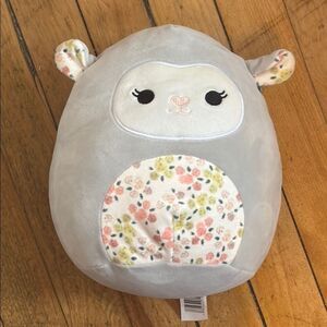 Squishmallows 12” Original Elea Gray Sheep Plush Toy with Floral Accents